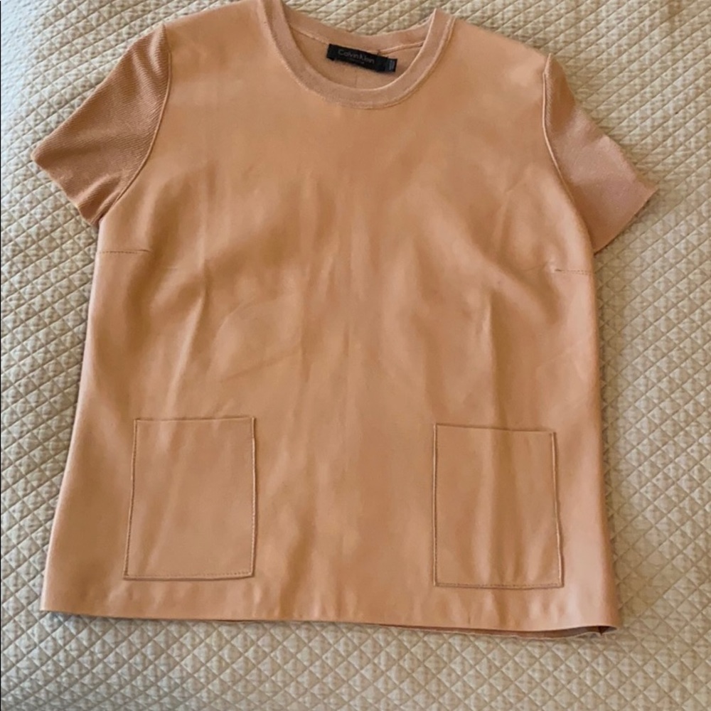 Calvin Klein made in italy leather shirt